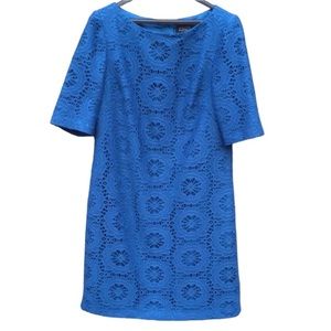Adrianna Papell Blue Lace Dress